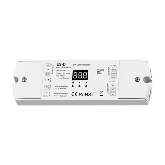 PIR Motion Sensor Stair Light Controller With Push Dimming SPI Controller Drive White LED Strip DC 5-24V