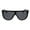 All Black, variant on Trendy Cyber Robotic Flat Top 80s Mirror Shield Plastic Sunglasses Matte Black Yellow Teal Mirror