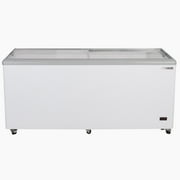 Maxx Cold Curved Glass Ice Cream Dipping Cabinet Freezer, 70W, 20 cu. ft. Storage Capacity, Holds up to (22) Flavor Tubs, in White (MXDC-12)