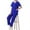 1Blue, variant on Hanen Scrubs for Women Set Modern V Neck Scrub Top & Cargo Pants Nursing Scrubs with 6 Pockets