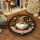 thumbnail image 4 of Adornos navideños, regalos navideños, alfombras navideñas para sala de estar, dormitorio, redondas, para Europa y Estados Unidos, para sofá, mesa de centro, alfombrillas de poliéster de 60 cm., 4 of 6