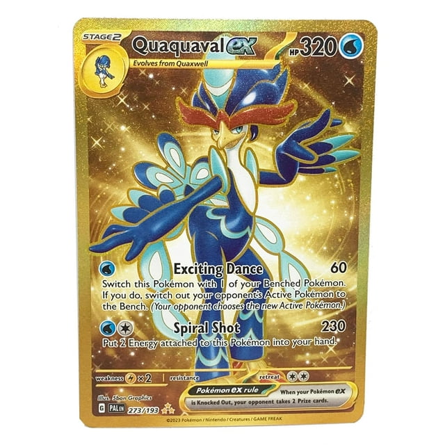 Carta Pokémon Quaquaval ex 273/193 Paldea Evolved Gold Secret Rare