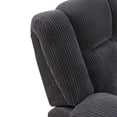 thumbnail image 2 of Manual Recliner Chair, Overstuffed Recliner with Soft Cushion, Comfy Padded Reclining Single Sofa for Living Room, Dark Grey, 2 of 6
