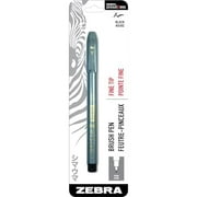 Zebra Pen Zensations Brush Pen, Fine Brush Tip, Black Water-Resistant Ink, 1-Pack
