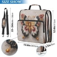 thumbnail image 3 of Water-Resistant 3-Ring Binder Organizer with Multiple Pockets Zipper Binder Bag for Office Gorgeous Colors Butterfly, 3 of 8