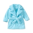 thumbnail image 3 of KYAIGUO Kids Baby Hooded Bathrobe for Toddler Boys Girls Soft Plush Cute Robe Pajamas 1-7Y Sleepwear Bathing Robes Solid Color Jammies Night-Robe, 3 of 7