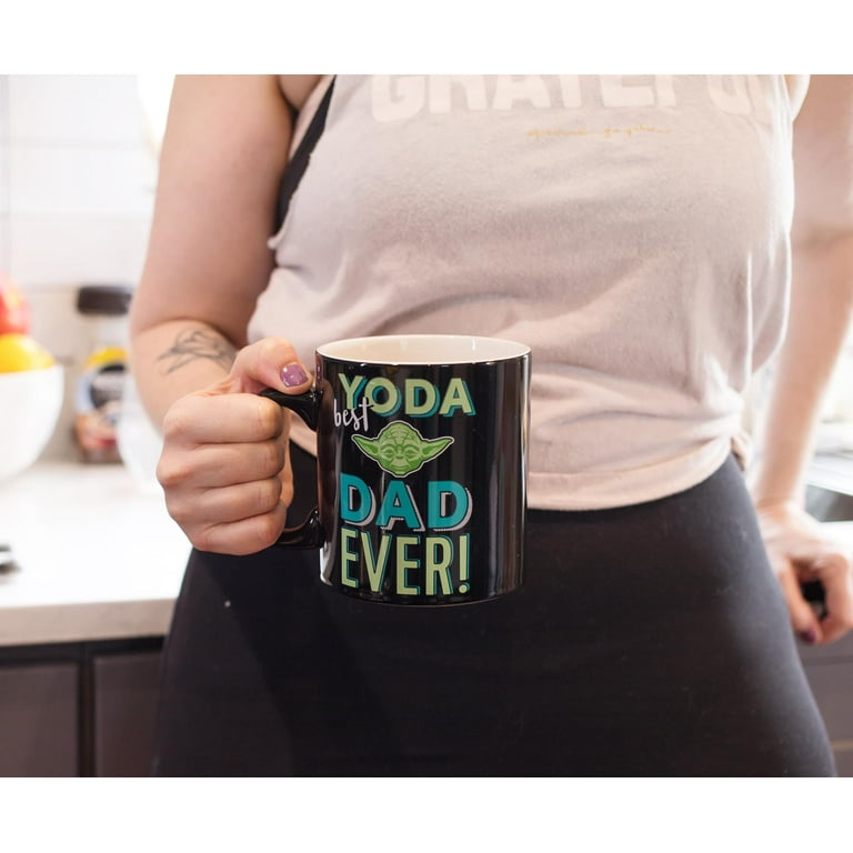 Silver Buffalo Star Wars yoda Best Mom Ever Ceramic Mug, Holds 20 Ounces