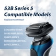 thumbnail image 6 of 53B Replacement Shaver Head, Fits Series 5 & Series 6 Electric Shavers, Compatible with Models 5672, 5018s, 5020s, 5049cs, 5050cs, 6020s, 6072cc, 6090cc, Black, 6 of 7