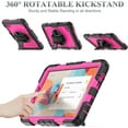 thumbnail image 4 of KOMI 360° Hand Strap Shockproof Case for Samsung Galaxy Tab A9 8.7 inch, Pink+Black, 4 of 8