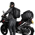 thumbnail image 3 of Motorcycle Bag Tail Bag Waterproof Large Capacity Backpack Pannier Bag Versatile Bag with straps (Black, 20L), 3 of 8