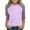 Light Purple, variant on OIOLOYJM Shirts for Girls Casual Crew Neck 3/4 Length Sleeve Color Block T Shirts Spring Cotton Cute Pullover Tops Soft Cozy Tees Green 12-13 Year