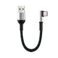 thumbnail image 1 of USB to Type C Fast Charging Cable 90 Degree Elbow Short CordZZA7 Data, 1 of 7