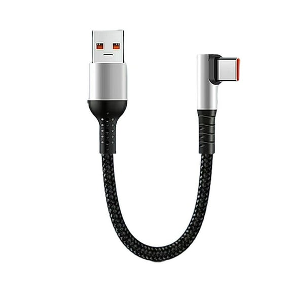 USB to Type C Fast Charging Cable 90 Degree Elbow Short O8E7 Data CordZZA7