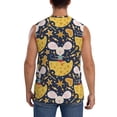 thumbnail image 4 of Daiia Mouse Cheese Printed Men's Tank Tops,Casual Soft Sleeveless Gym Muscle Shirts Bodybuilding Tee-X-Large, 4 of 8