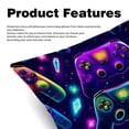 thumbnail image 2 of Game Controller Luxurious Velvet Throw Covers Pillow Inserts - Set of 2 Throw Pillows with Unique Patterns - 16x16, 18x18, 20x20 Inches for Home Decor and Gifts, 2 of 6