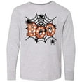 thumbnail image 3 of Inktastic Halloween Boo with Spiders in Web Long Sleeve Youth T-Shirt, 3 of 5