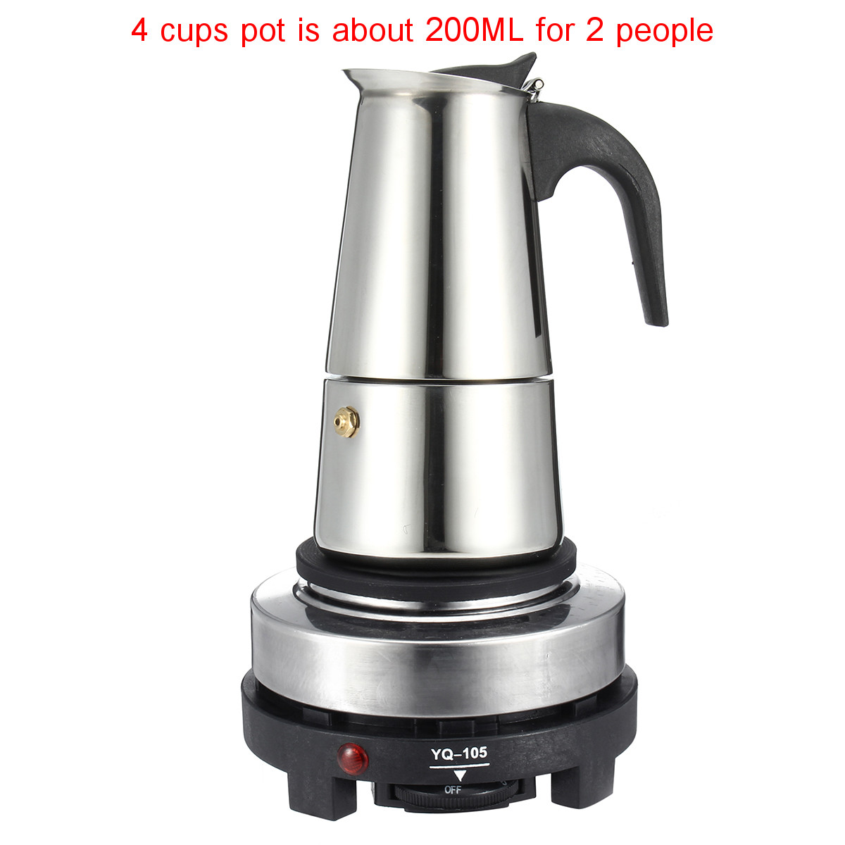 4 9 Cup Espresso Moka Coffee Maker Pot Percolator Stainless Steel