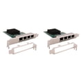 thumbnail image 1 of 2X Cartes Réseau/ethernet/LAN Adaptateur Réseau PCI-E Carte Réseau Realtek RJ45 Ethernet Internet Gigabit 4 Ports, 1 of 7