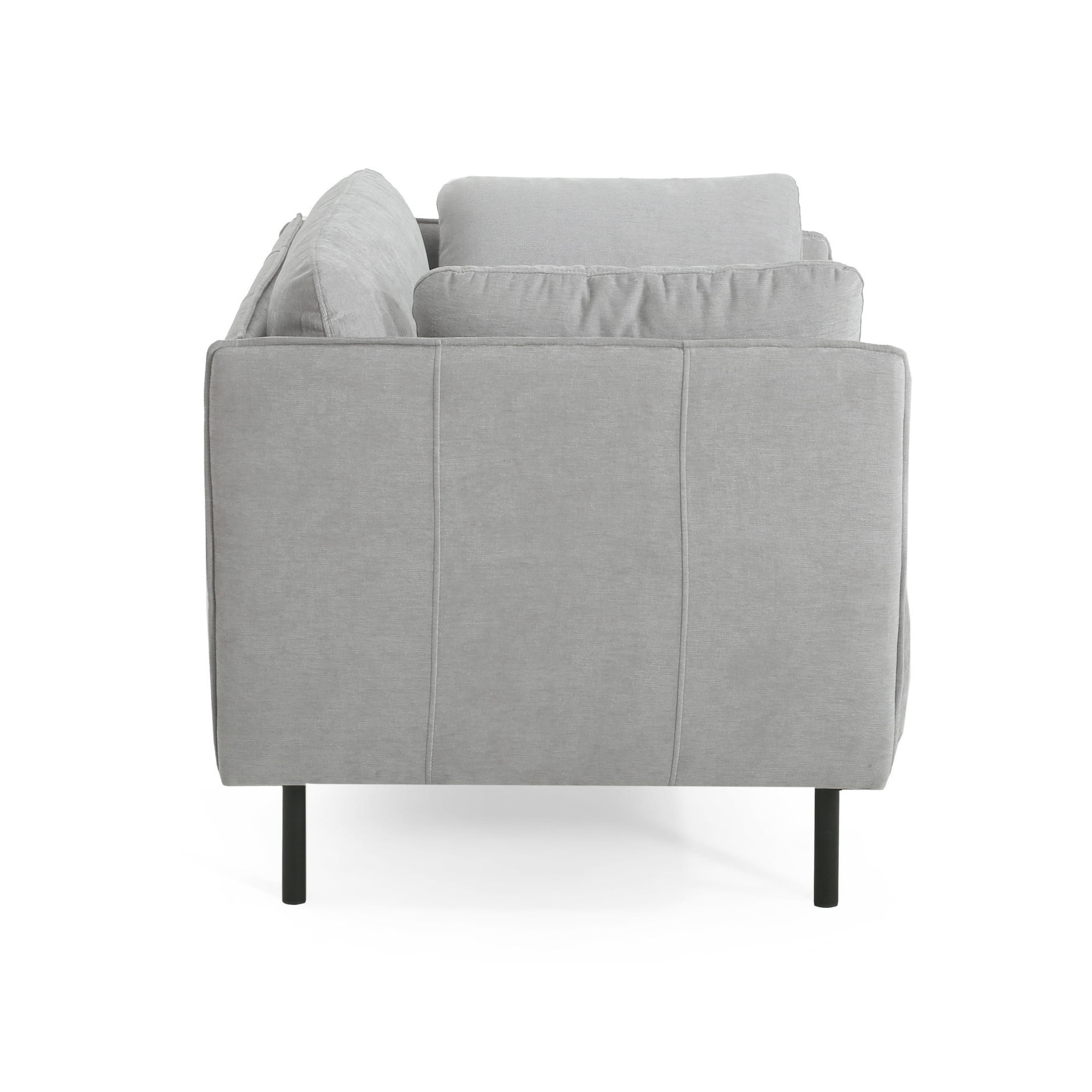 Noble House Cozy Seating Lounge Chair Vintage Chair with Steel Leg for Living Room, Light Grey
