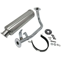 MYK Exhaust Muffler System for GY6 50cc/80cc 4 Stroke Scooters with a 10" Rear Rim