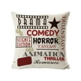 thumbnail image 1 of Moyic Funda de cojín con letras y patrón de cine, funda de almohada de lino de primera calidad con subtítulos de película Retro, amplia Decoración del hogar Como se muestra, 1 of 6