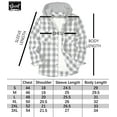 thumbnail image 2 of YUBIKWETE Men's & Big Men's Long Sleeve Plaid Flannel Hooded Shirt, Sizes S-3XL, 2 of 6