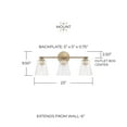 thumbnail image 6 of Capital Lighting 146931BN-533 Baker 3 Light 23" Wide Bathroom Vanity Light - Nickel, 6 of 7