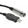 thumbnail image 1 of Ccdes Cable USB MIC Link, Cable USB a XLR, Cable de enlace de micrófono USB 2.0 de conversión A/D integrado, para computadora,, 1 of 8