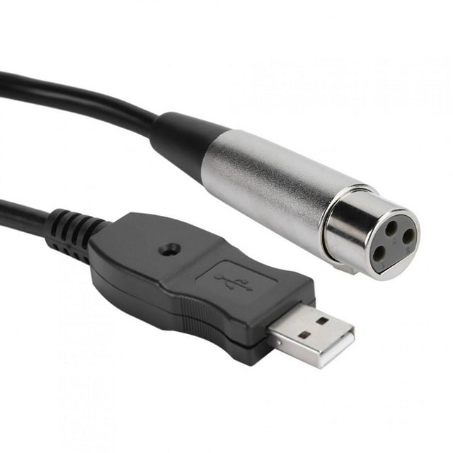 Ccdes Cable USB MIC Link, Cable USB a XLR, Cable de enlace de micrófono USB 2.0 de conversión A/D integrado, para computadora,