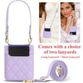 thumbnail image 4 of REQO for Samsung Galaxy Z Flip 3 Wallet Case with 2 Card Slots, Diamond Fashion Style and Slim Thin Texture, Hinge Protection, Adjustable Crossbody Strap, 4 of 7