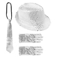 thumbnail image 3 of Ensemble d'Accessoires de Performance DISCO pour Hommes avec Chapeau, Gants et Cravate pour Concert et Événements, 3 of 4