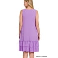 thumbnail image 4 of TheLovely Women & Plus Relaxed Fit Round Neck Ruffle Hem Sleeveless Midi Summer Dress w/Side Pockets, 4 of 4