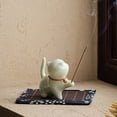 thumbnail image 5 of Lindos adornos de cerámica para fusor de incienso con forma de gatito, lindo bolígrafo para té con forma de gato, inserto de incienso creativo para interiores y hogares, 5 of 5