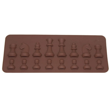 

Cake Mold Silicone Baking Set New Silicone 3D International chess Cake Chocolate Sugar craft Mould Mold Tools Brown