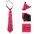 thumbnail image 3 of Corbata de lentejuelas rosadas para baile callejero y presentaciones en el escenario Corbata brillante y cómoda para Halloween, Año Nuevo y disfraces de fiesta, 3 of 7
