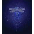 thumbnail image 3 of Ambesonne Dragonfly Duvet Cover Set, Insect and Boho Ornate, 2-Calking, Indigo Persian Blue, 3 of 7