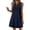 Navy, variant on Iyufng Casual Summer Short Dresses for Women Round Neck Loose Fit Sleeveless Dress