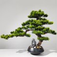 thumbnail image 4 of Árbol de bonsái artificial con maceta realista de madera y cerámica, plantas falsas for la oficina del dormitorio en casa, 4 of 6