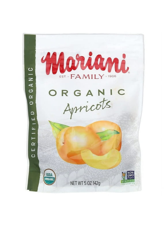 Mariani Dried Fruit, Organic Sun Dried - Unsulfured, Malatya Apricots, 5 oz Pack of 2