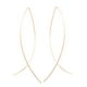 thumbnail image 1 of Par de elegantes pendientes de hilo de cobre con forma de pez (dorados), 1 of 7