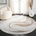 thumbnail image 2 of SAFAVIEH Orchard Edweena Modern Area Rug, Grey/Gold, 3' x 3' Round, 2 of 8