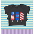 thumbnail image 2 of Shop4Ever Patriotic Popsicles Ice Cream 4th of July Baby's Bodysuit Infant Cotton Romper 12 Months Black, 2 of 5