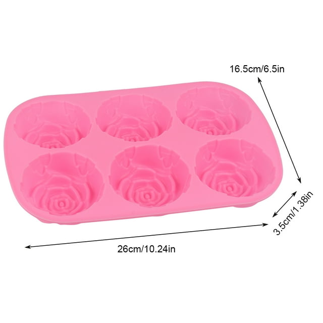 Modo pastel de silicona Pudín de chocolate con forma de rosa de 6 cavidades ANGGREK Otros