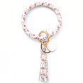 thumbnail image 2 of Bijoux en Liquidation, Bracelet en Cuir Tendance, Porte-Clés Rond avec Pompon, Multicolore, 2 of 2