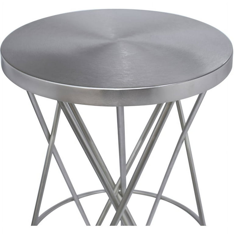 Meridian Furniture Mercury Bar Stool - Silver Meridian Furniture Mercury Bar Stool - Silver