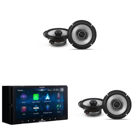 Alpine iLX-W670-S Digital Receiver & (2 pair ) S2-S65 6.5" Coaxial Speaker bundle