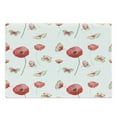 thumbnail image 1 of Flower Cutting Board, Vintage Pattern with Poppy and Butterfly Romance Themed Illustration Art Print, Decorative Tempered Glass Cutting and Serving Board, Large Size, Coconut and Red, by Ambesonne, 1 of 1
