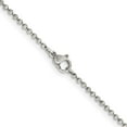 thumbnail image 3 of Stainless Steel Ball Beaded Chain Styles Necklace Chisel Antiqued 2 mm 30 inch, 3 of 4