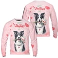 thumbnail image 3 of Happy Valentine's Day Border Collie holding flowers All Over Print 3D Sweatshirt Unisex Merch Borders Dog Lovers Gifts Idea - 3005, 3 of 6