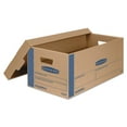 thumbnail image 4 of Bankers Box SmoothMove Prime Moving & Storage Boxes, Small, Half Slotted Container (HSC), 24" x 12" x 10", Brown Kraft/Blue, 8/Carton -FEL0065901, 4 of 7